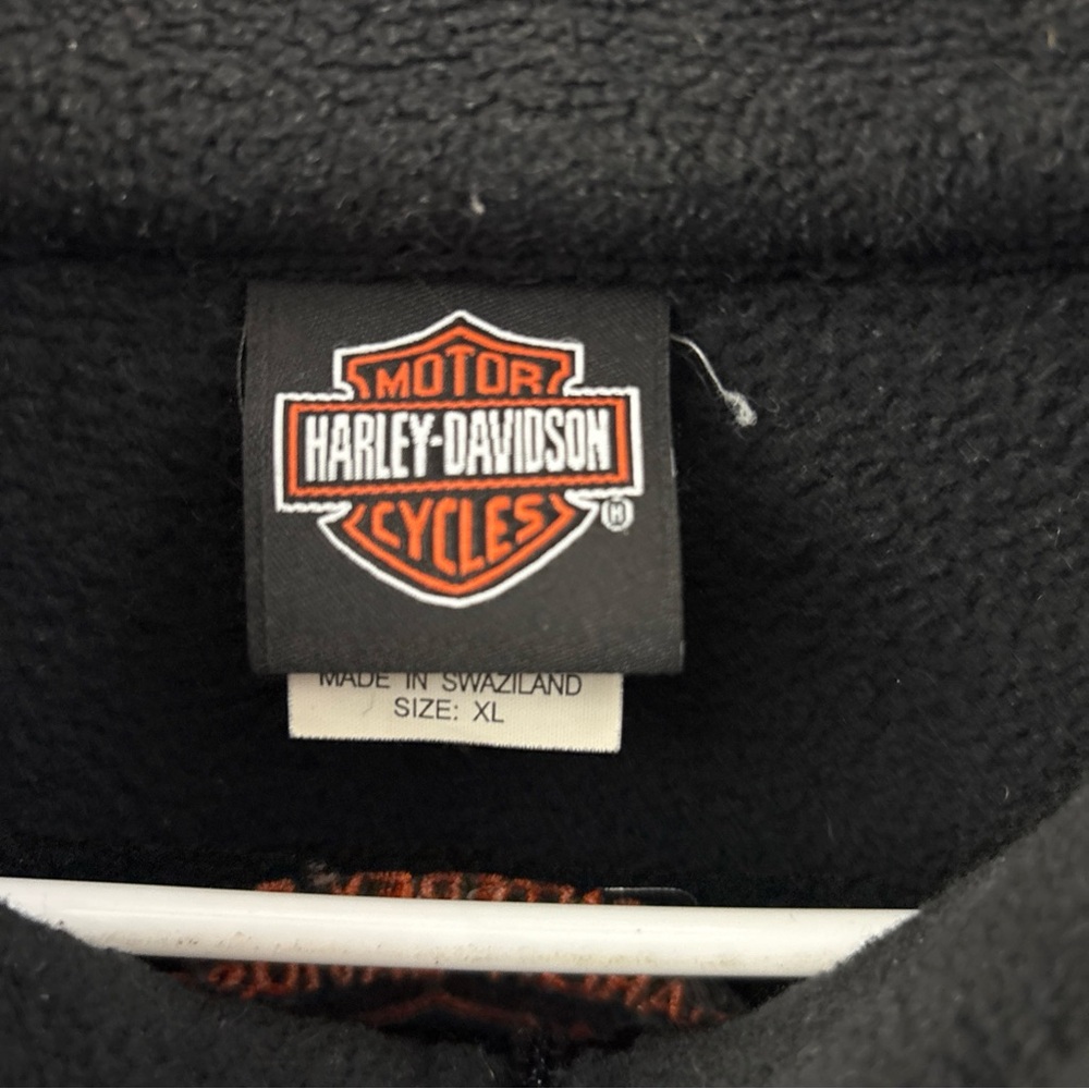 Vintage Harley-Davidson Fleece Vest Mens XL Black Sleeveless California - Picture 4 of 9